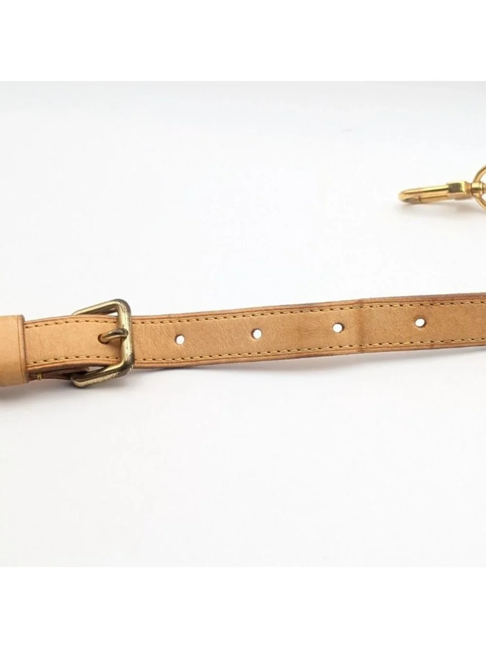 Louis Vuitton Shoulder Strap Vachetta Leather Adjustable Gold